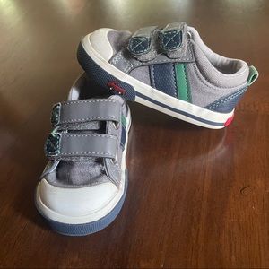 See Kai Run Russell Grey, Navy & Green Shoes Size 4